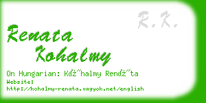 renata kohalmy business card